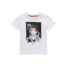 9TTEE 3K: White Astronaut Crew T-Shirt (1-3 Years)